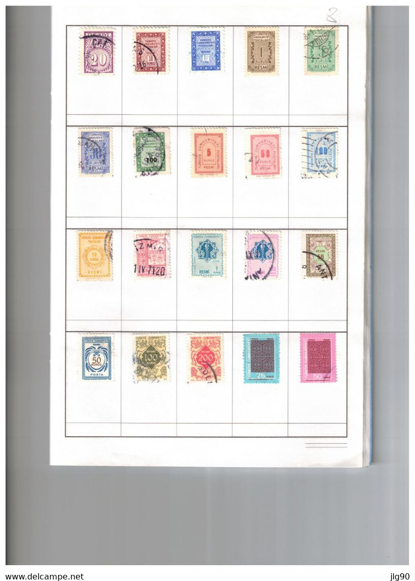 Turkey 125 Used Stamps - Collections, Lots & Séries