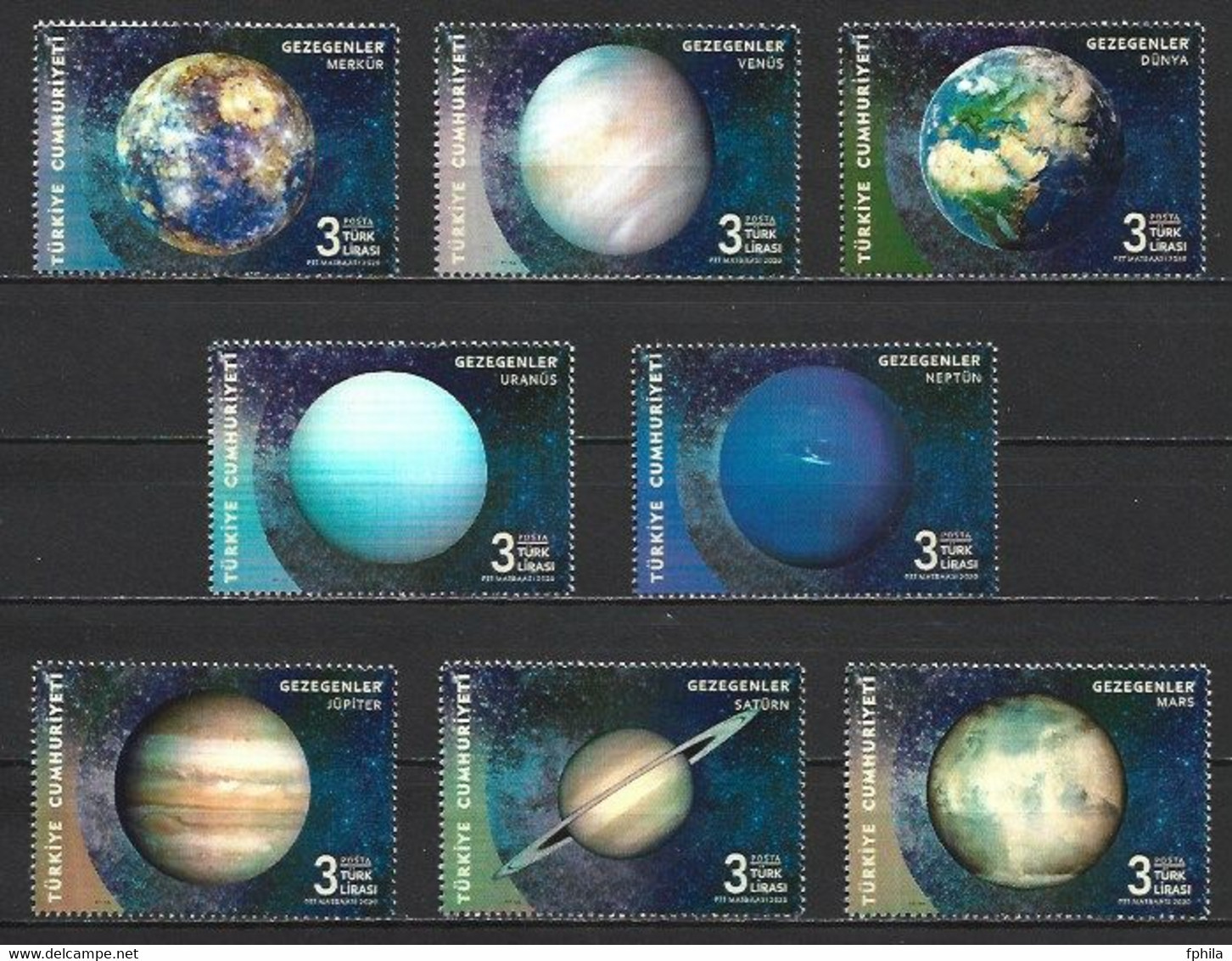 2020 TURKEY THE PLANETS BOOKLET STAMPS MNH ** - Unused Stamps