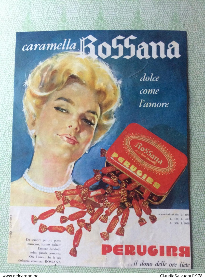 Pubblicità Vintage Caramelle Rossana Perugina  Pubblicitario - Andere & Zonder Classificatie