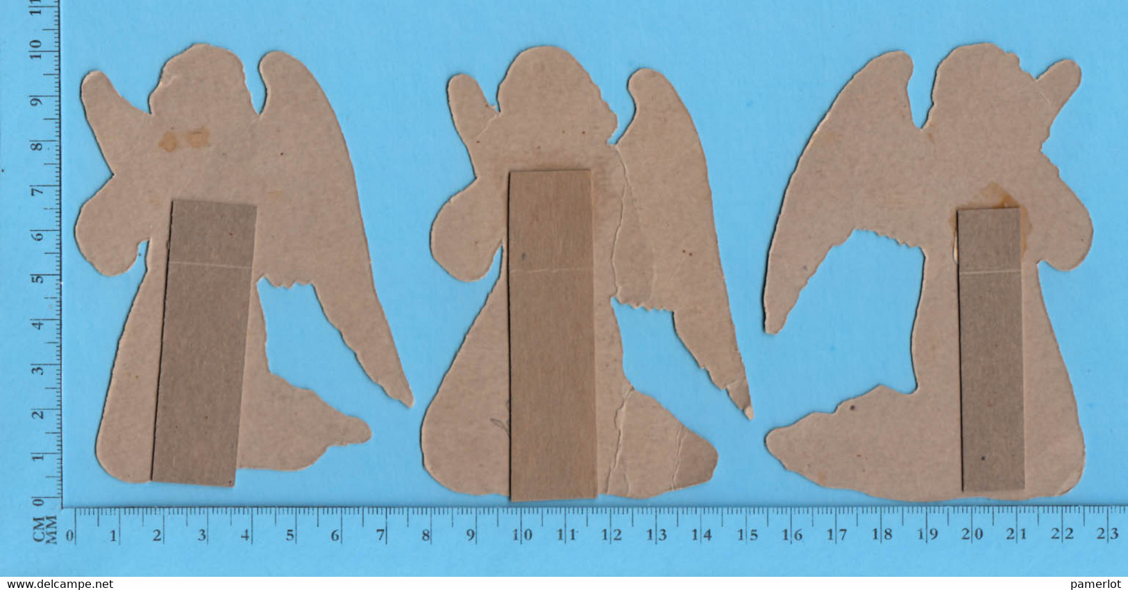 Chromo Decoupis - 3 Statuettes De Bureau En Carton - Anges Priant A Jenoux, AF2-4, AF2-5, AF2-6, - Anges