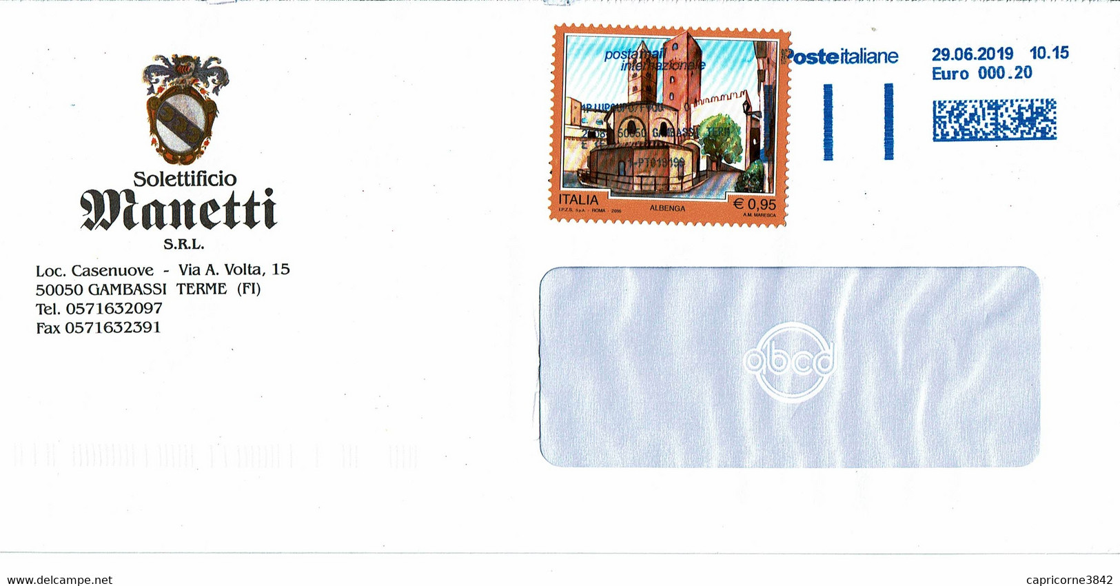 Lettre Pour La France - Tp ALBENGA + Complément D'affranchissement Pour L'international - 2011-20: Storia Postale