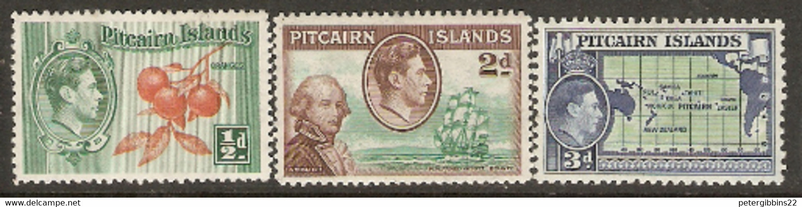 Pitcairn Islands 1940   SG 1,3,4  Unmounted Mint - Pitcairn Islands