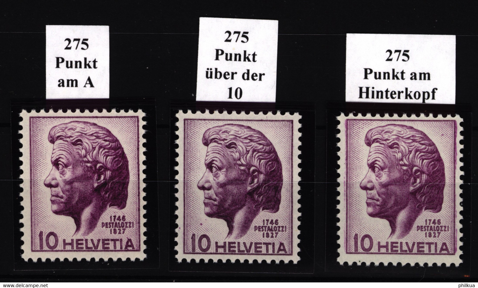 275 3 Verschidene Mit Kleinen Flecken - Alle Postfrisch/**/MNH - Errors & Oddities