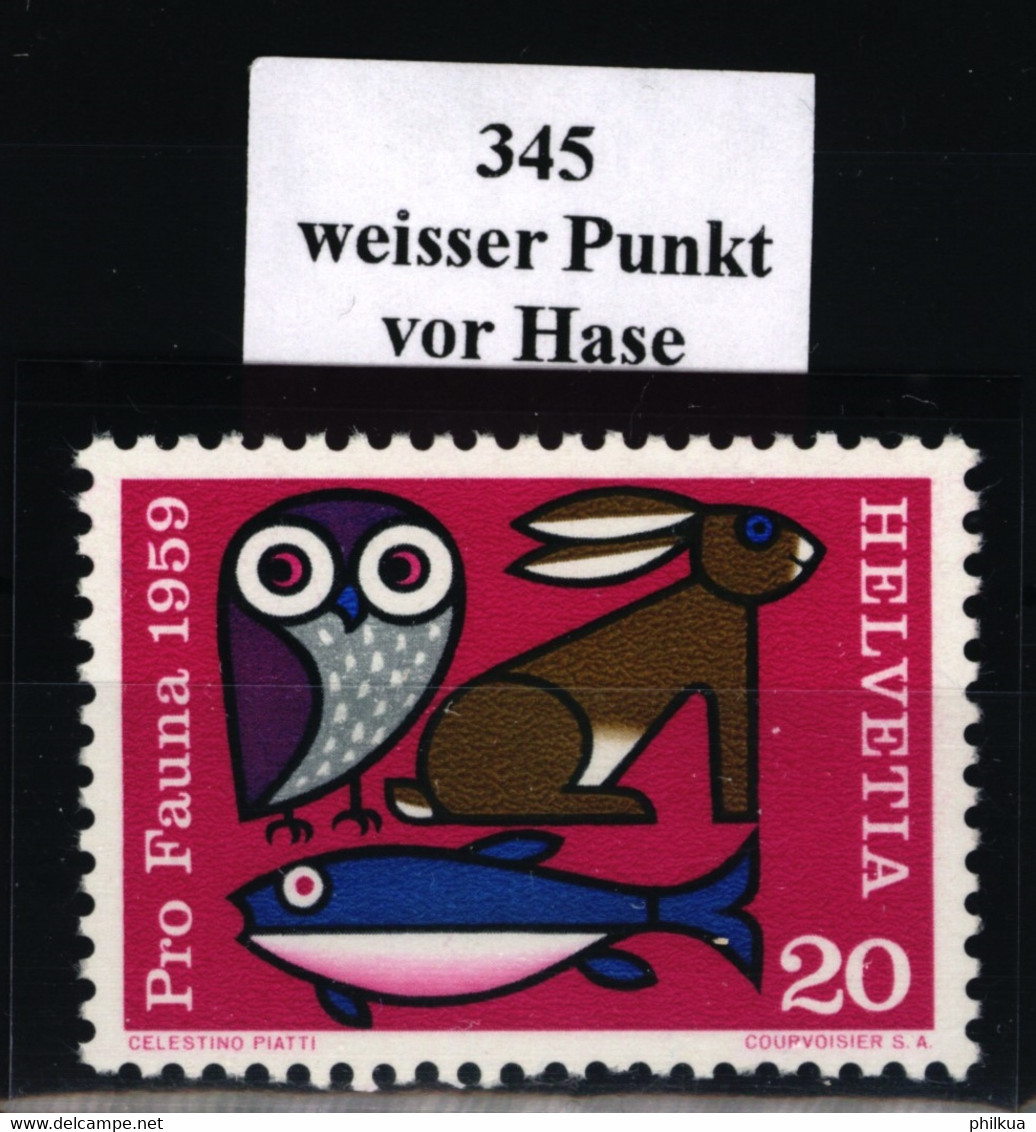 345 "weisser Punkt Vor Hase " - Postfrisch/**/MNH - Plaatfouten