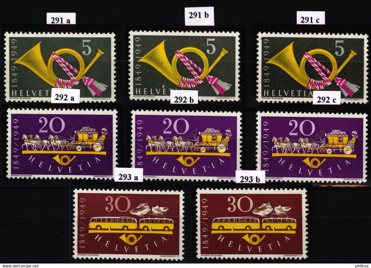 291-293 Serie Mit Farbnuancen - Postfrisch/**/MNH - Errores & Curiosidades