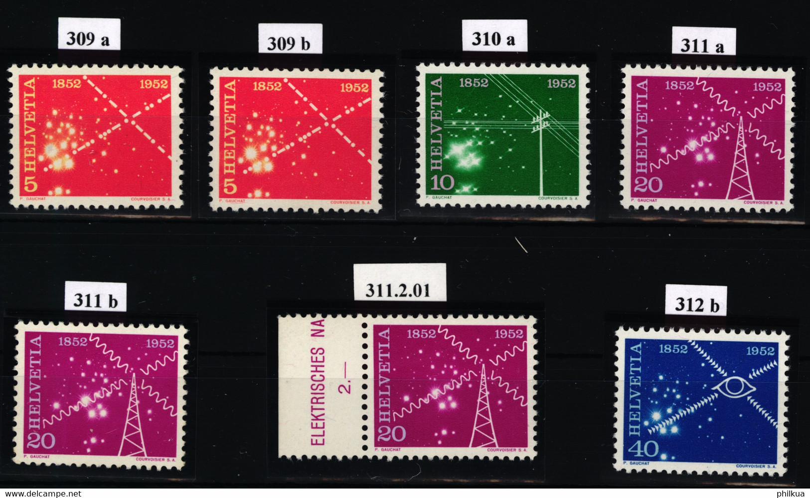 309-312 Serie Mit Farbnuancen - Postfrisch/**/MNH - Variétés