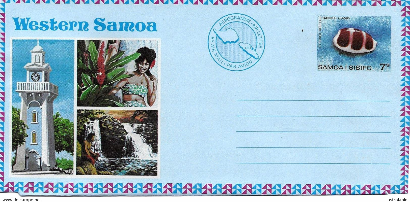 Western Samoa Aerogramme " Horloge De Tour " 1970 - Horlogerie