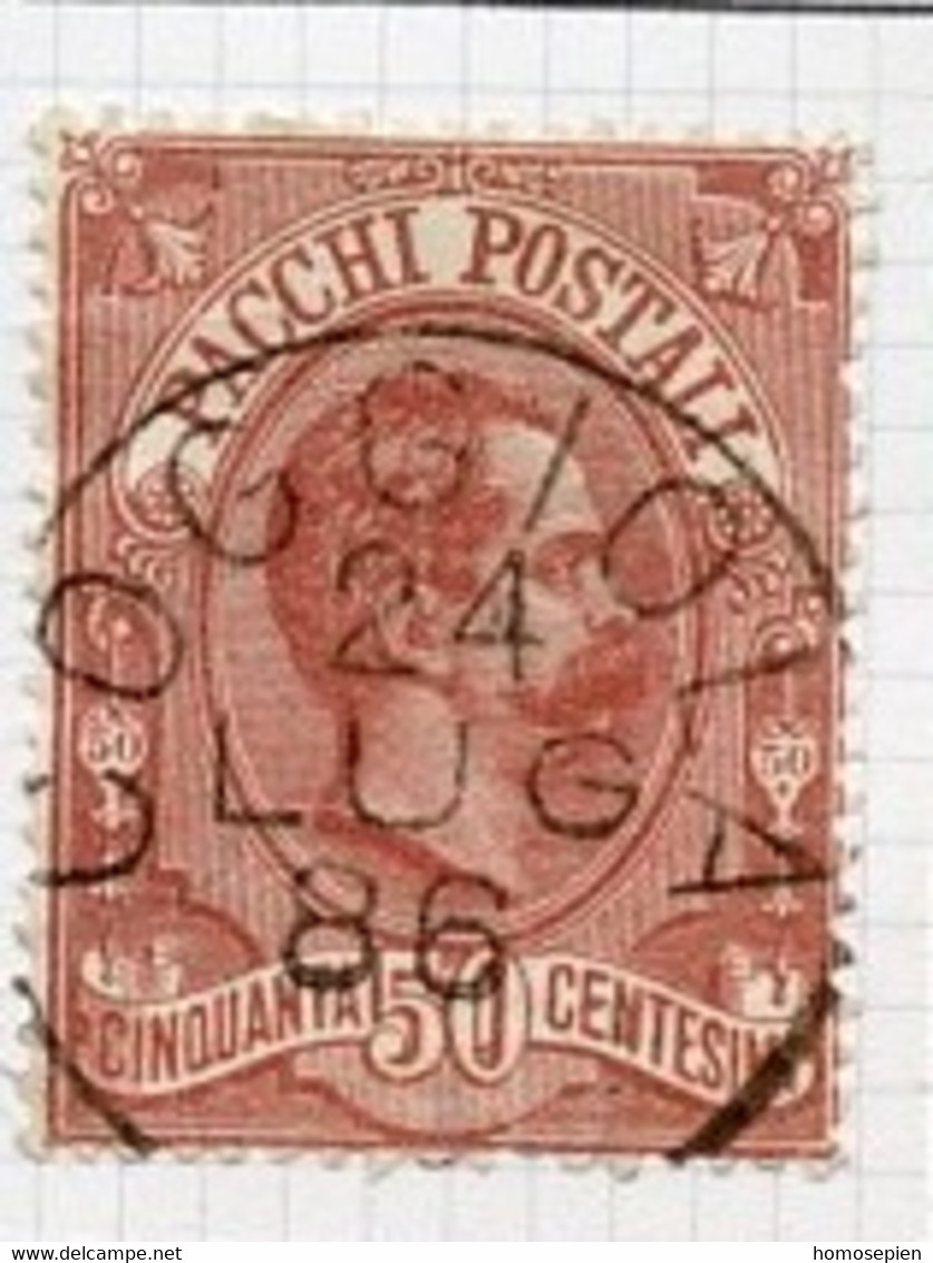 Italie - Italy - Italien Colis Postal 1884-86 Y&T N°CP3 - Michel N°PPM3 (o) - 50c Humbert I - Postal Parcels