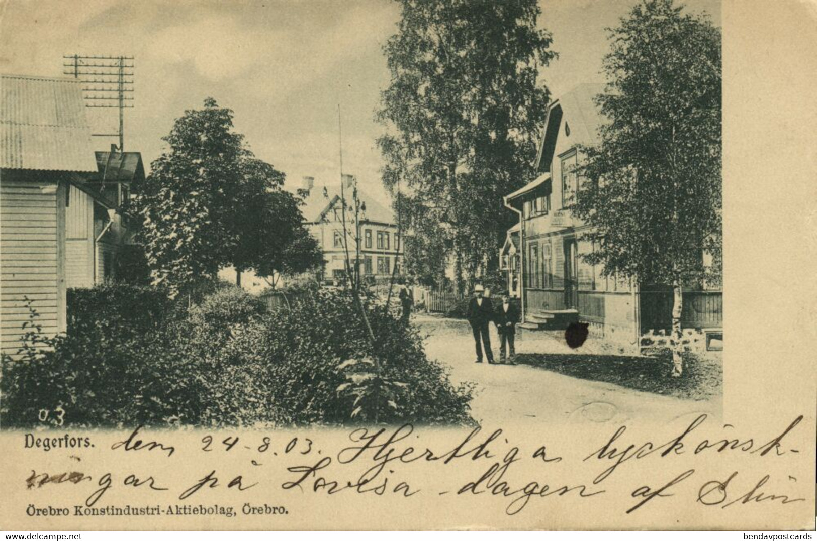 Sweden, DEGERFORS, Street Scene (1903) Postcard - Suecia