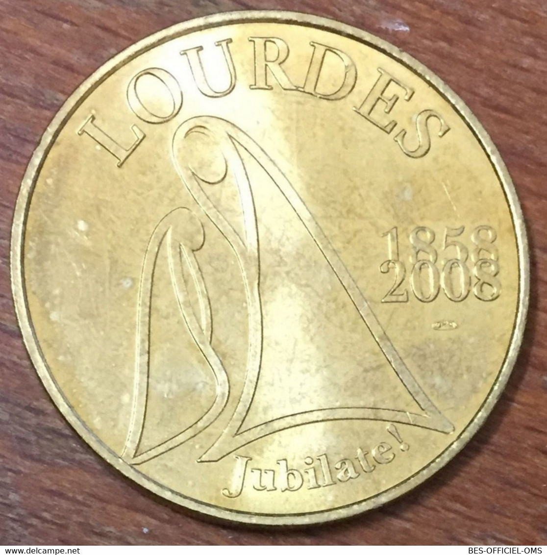 65 LOURDES PAPE BENOIT XVI MDP 2008 MÉDAILLE SOUVENIR MONNAIE DE PARIS JETON TOURISTIQUE MEDALS COINS TOKENS - 2008