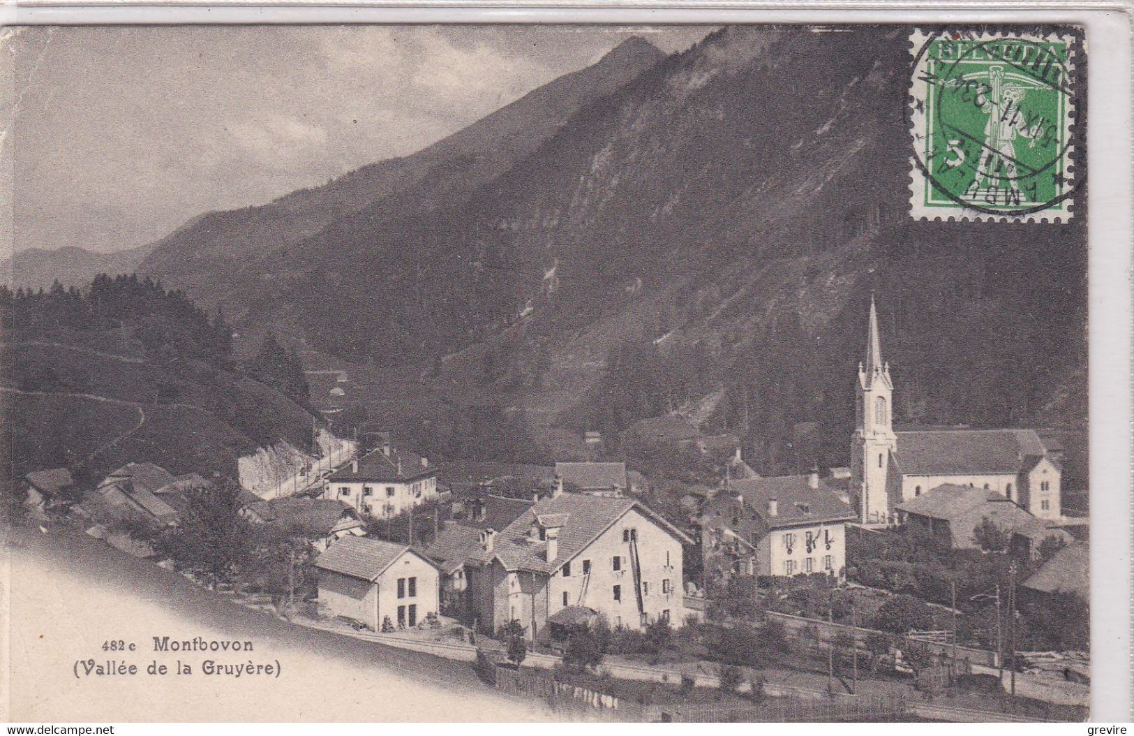 Montbovon - Vue Partielle, église - Montbovon