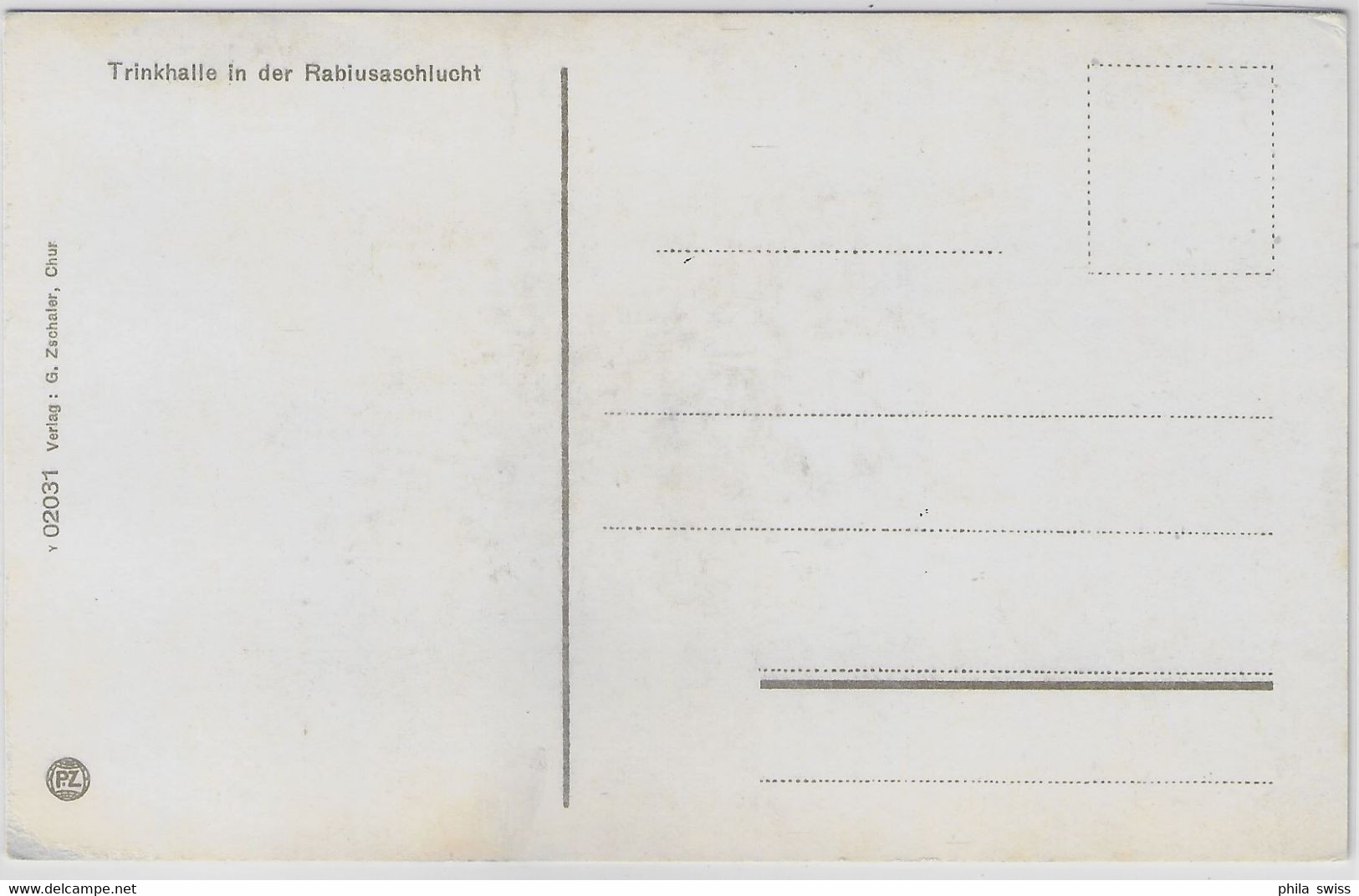 Trinkhalle In Der Rabiusaschlucht Passugg - Litho - Trin