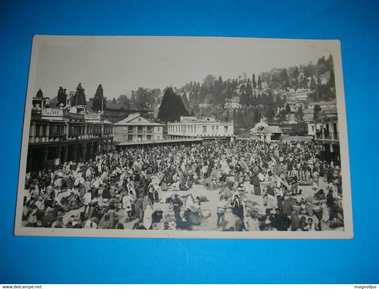 R,Tibet,China,Xizang,Nepal?,market Place,people,crowd,folklore,Darjeeling?,trade Day,real Photo,vintage Postcard,rare - Tibet