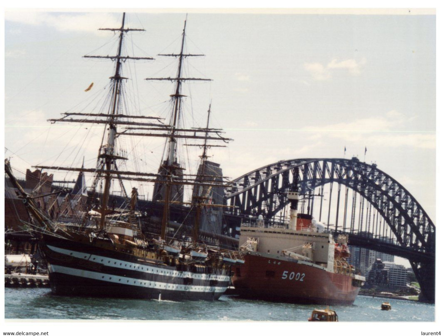 (P 28 A) This Is A Photo (not A Postcard) - Sailing Ship + Japanese Polar Ship 5002 - Ohne Zuordnung