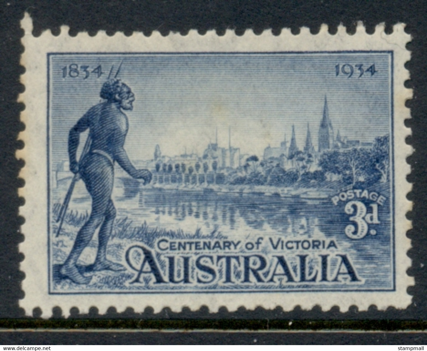 Australia 1934 Settlement Of Victorai 3d Perf 11.5 (tones) MLH - Mint Stamps