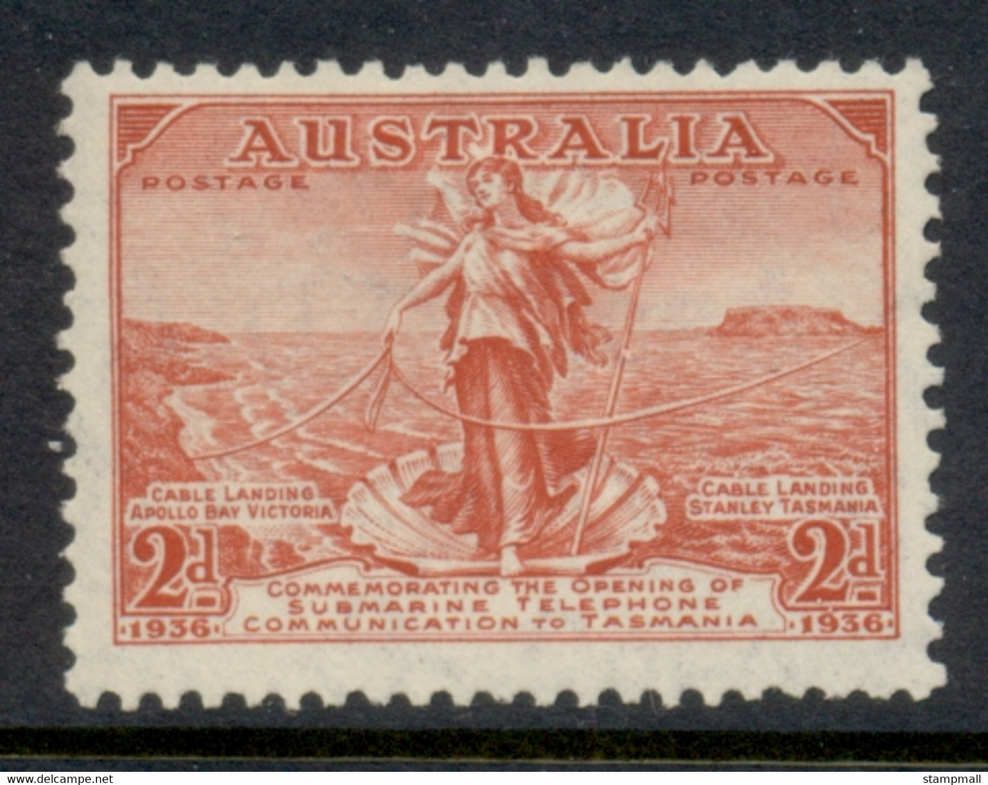 Australia 1936 Tasmanian Telephone Cable 2d MLH - Ungebraucht