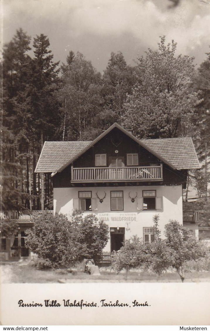 Austria PPC Pension Villa Waldfriede Taüchen TAUCHEN (FREDBURG) 1962 Echte Real Photo Véritable (2 Scans) - Fürstenfeld