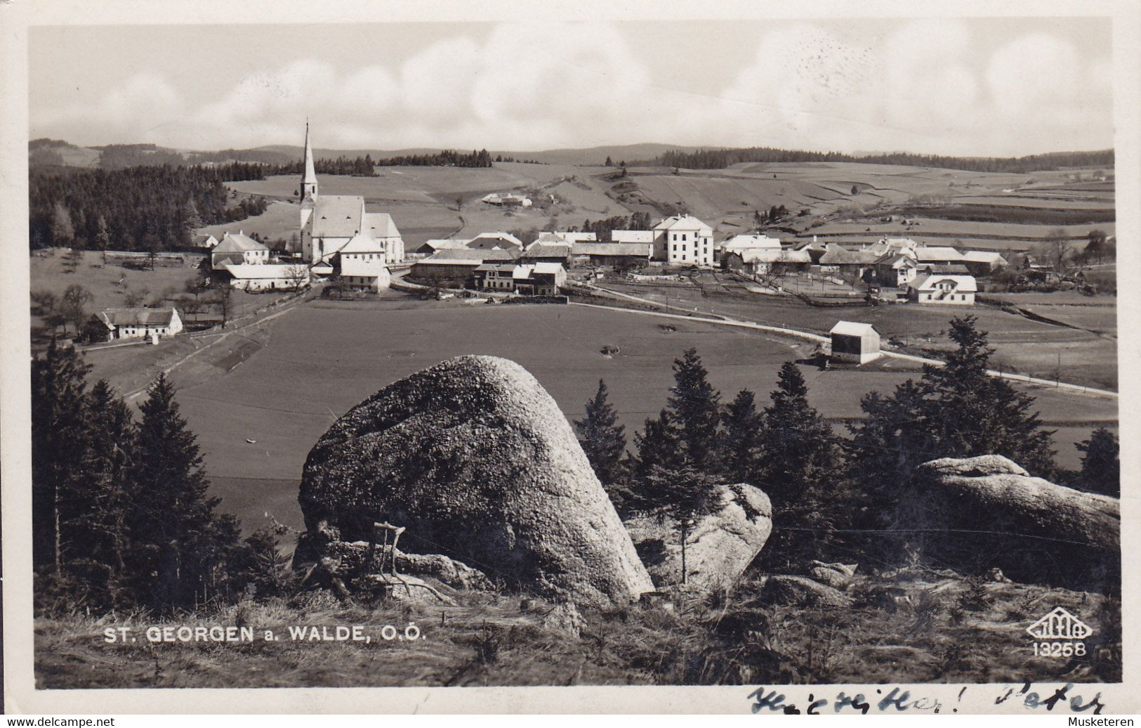 Deutsches Reich PPC St. Georgen A. Walde ST. GEORGEN 1938 Echte Real Photo Véritable (2 Scans) - Perg