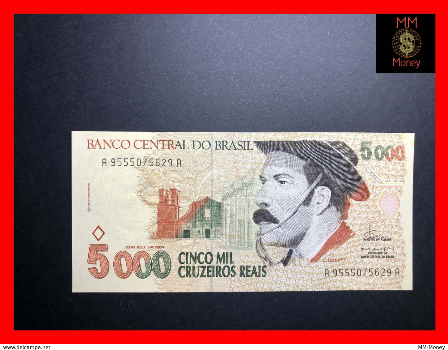 Brazil 5.000 5000 Cruzeiros 1993 P. 241 UNC   [MM-Money] - Brasil