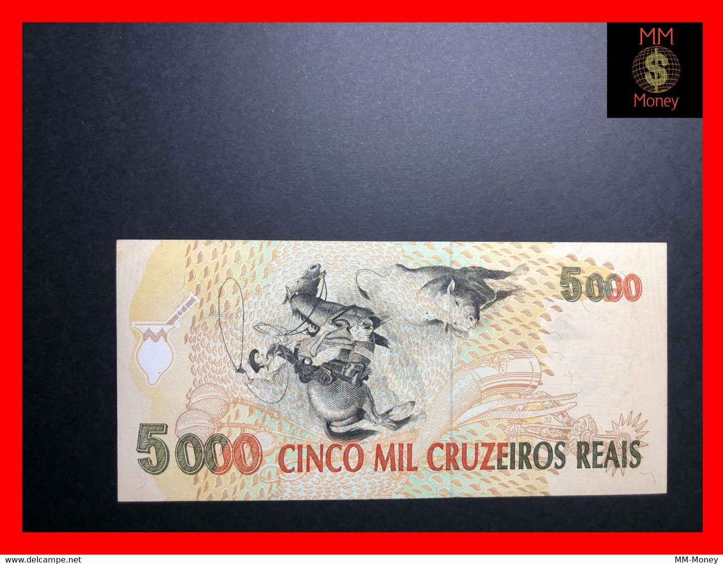 Brazil 5.000 5000 Cruzeiros 1993 P. 241 UNC   [MM-Money] - Brasil