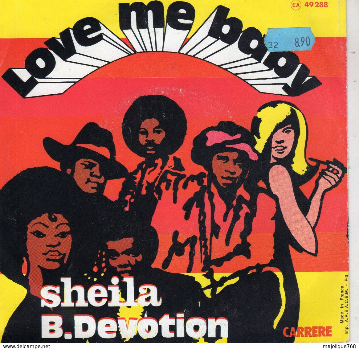 Disque - Sheila B. Devotion - Love Me Baby - Carrere 49288 - France 1977 - Disco & Pop