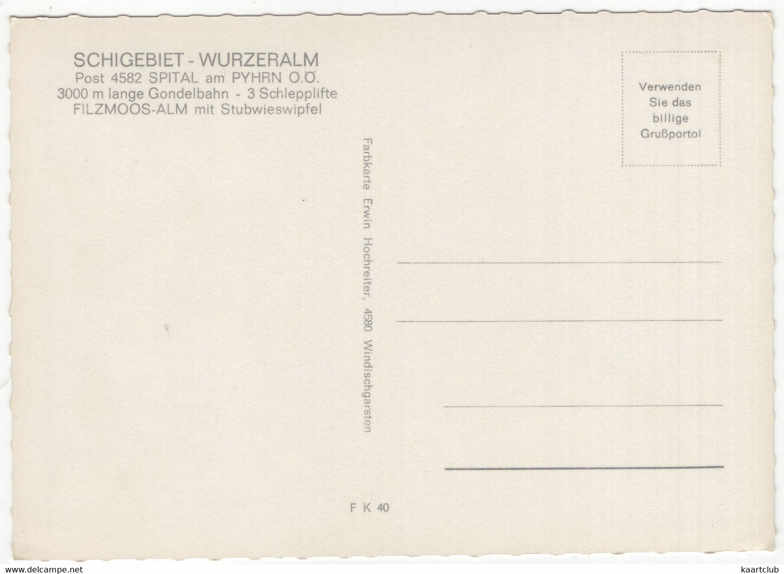 Spital Am Pyhrn O.Ö. - Schigebiet 'Wurzeralm': Filzmoos-Alm Mit Stubwiesgipfel - Spital Am Phyrn