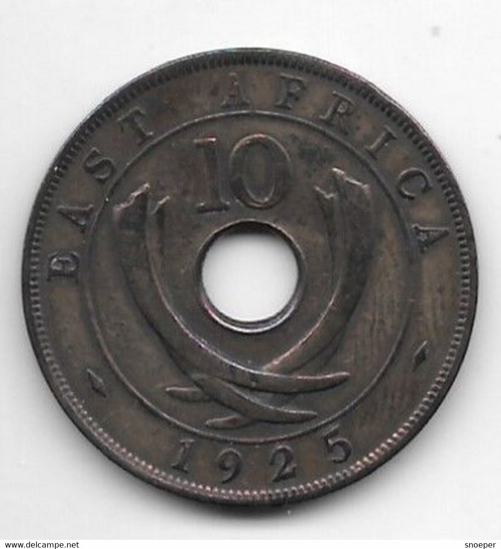 *East Africa 10 Cents 1925   Km 19   Xf/ms60 !!!! - Colonie Britannique