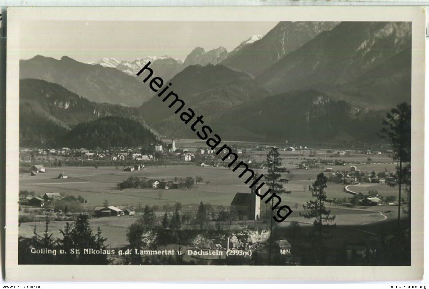 Golling Und St. Nikolaus Gegen Das Lammertal Und Dachstein - Foto-AK - Verlag C. Jurischek Salzburg - Golling