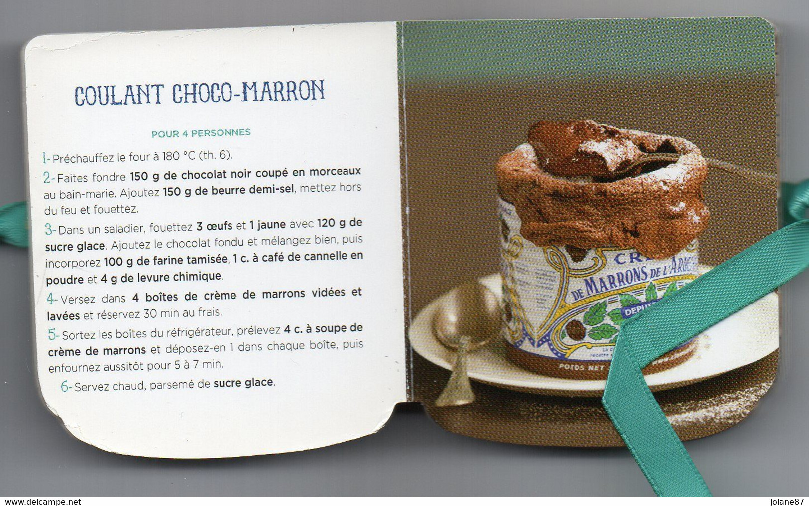 MAGNET LIVRE DE RECETTE   -  CREME DE MARRONS DE L ARDECHE CLEMENT FAUGIER - Pubblicitari