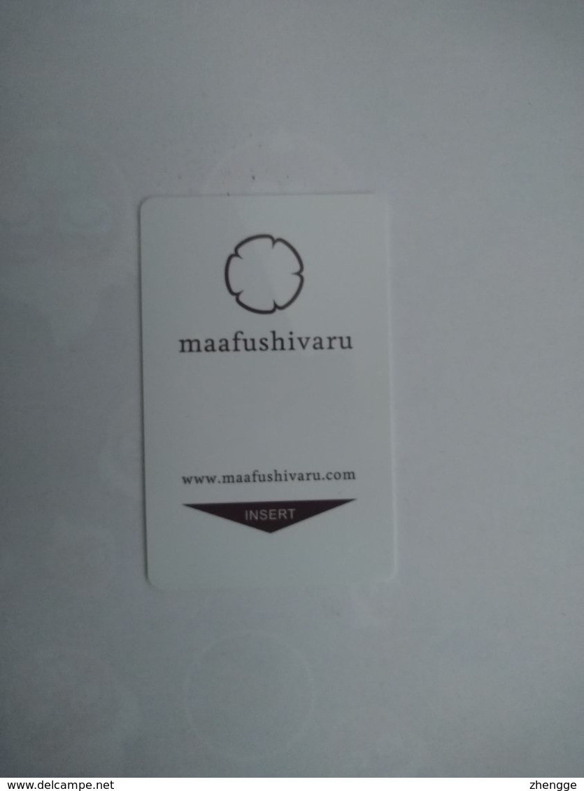 Maldives Hotel Key, Maafushivaru (1pcs) - Hotelkarten