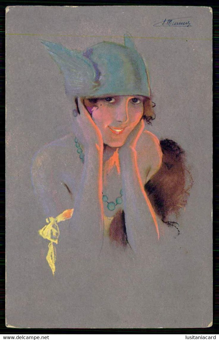 FRANCE - ILLUSTRATEURS  -«Suzanne Meunier» -"Minois De Parisiennes" (Ed. R. & Cie. Série  61 Nº 7 ) Carte Postale - Meunier, S.