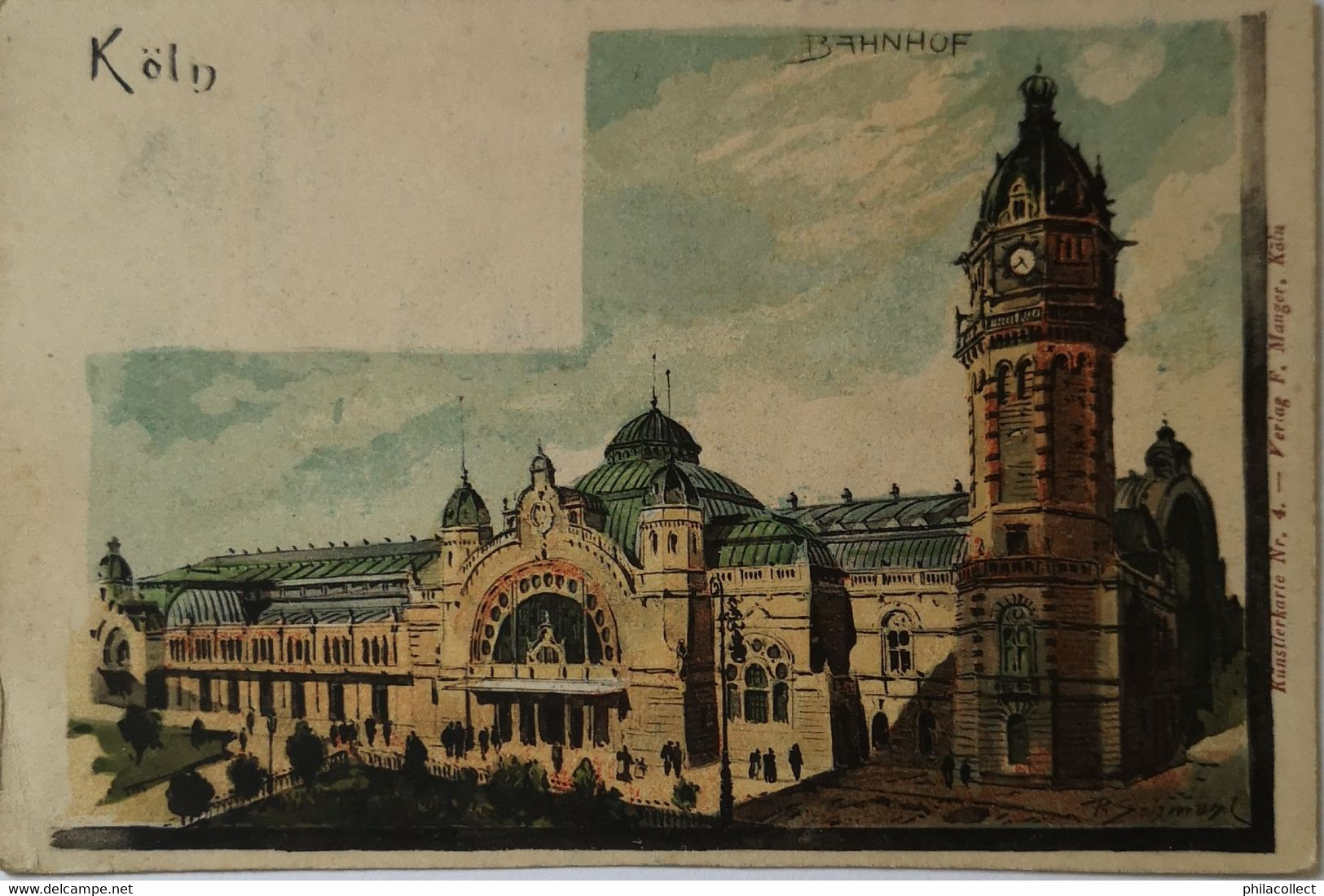 Koln // Litho - Bahnhof Ca 1900 - Koeln