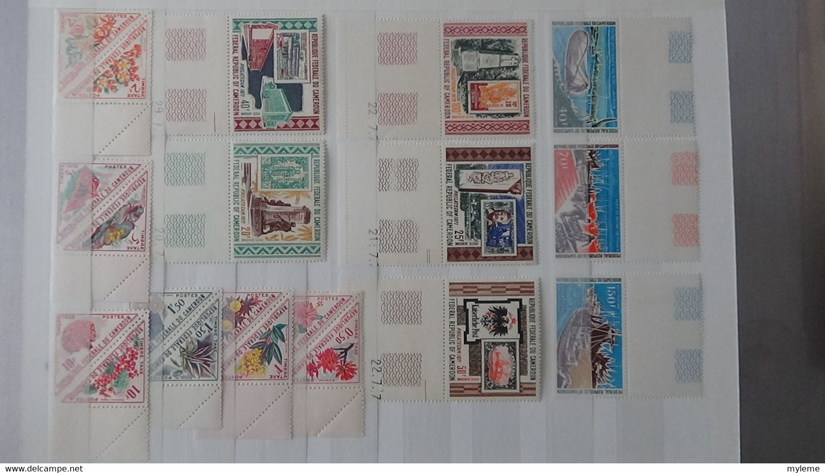 L44 Collection timbres ** de différents pays d'Afrique dont Algérie, Cambodge, Cameroun, Centrafri ... Voir commentaires