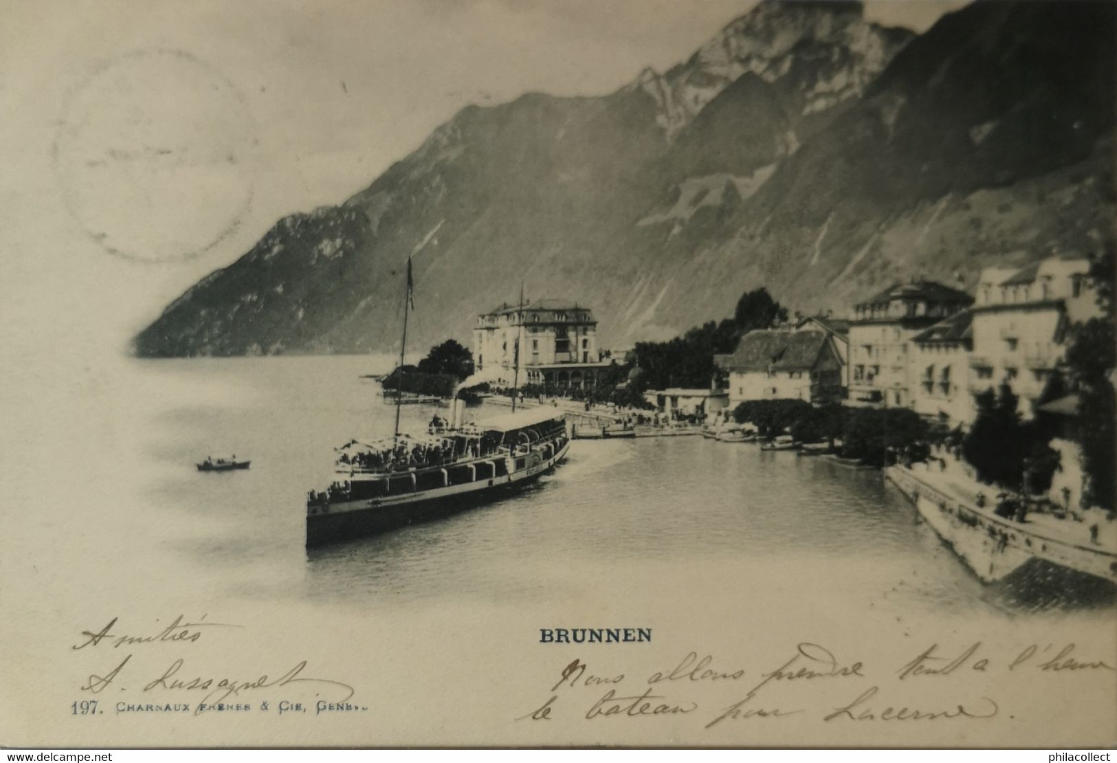 Suisse (SZ) Brunnen // Schiff - Bateau 1900 - Sonstige & Ohne Zuordnung