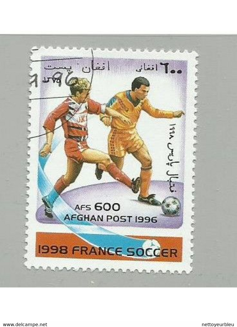 TIMBRE AFGHANISTAN COUPE DU MONDE DE  FOOTBALL FRANCE 1998 OBLITERE - Afghanistan