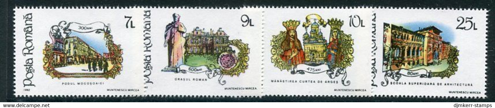 ROMANIA  1992 Historic Buildings MNH / **.  Michel 4844-47 - Nuevos