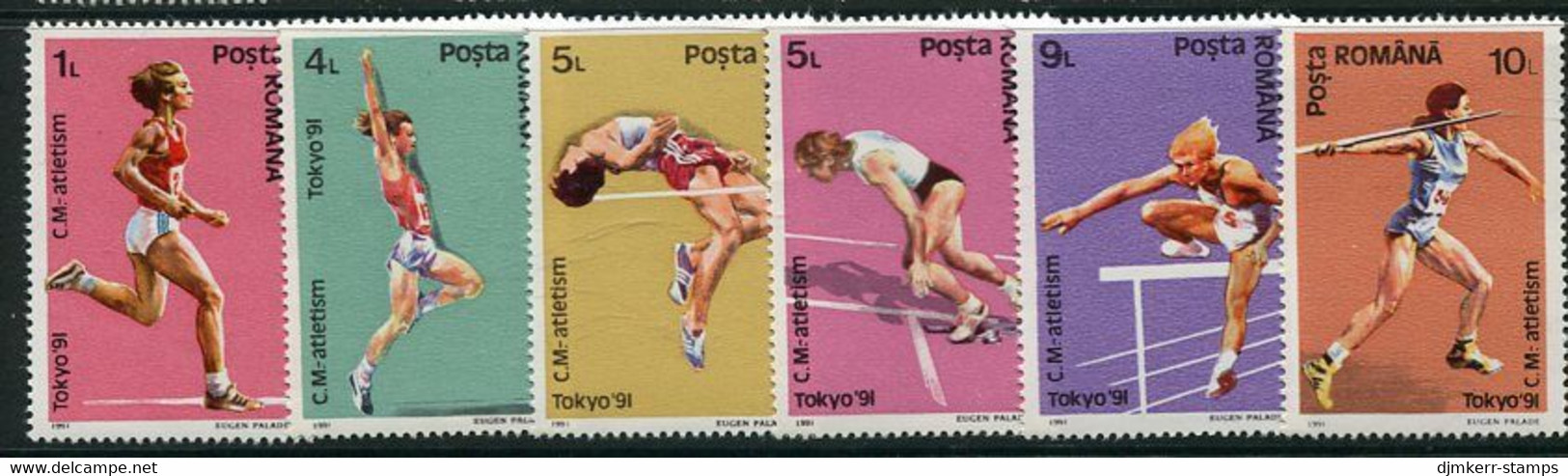 ROMANIA  1991 World Athletics Championship MNH / **.  Michel 4740-45 - Nuovi