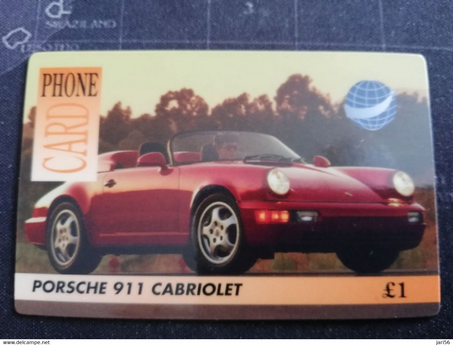 GREAT BRITAIN   1 POUND   PORSCHE 911 CABRIOLET    AUTOMOBILES/RACING CARS /SPORT CARS  PREPAID      **3265** - Collections