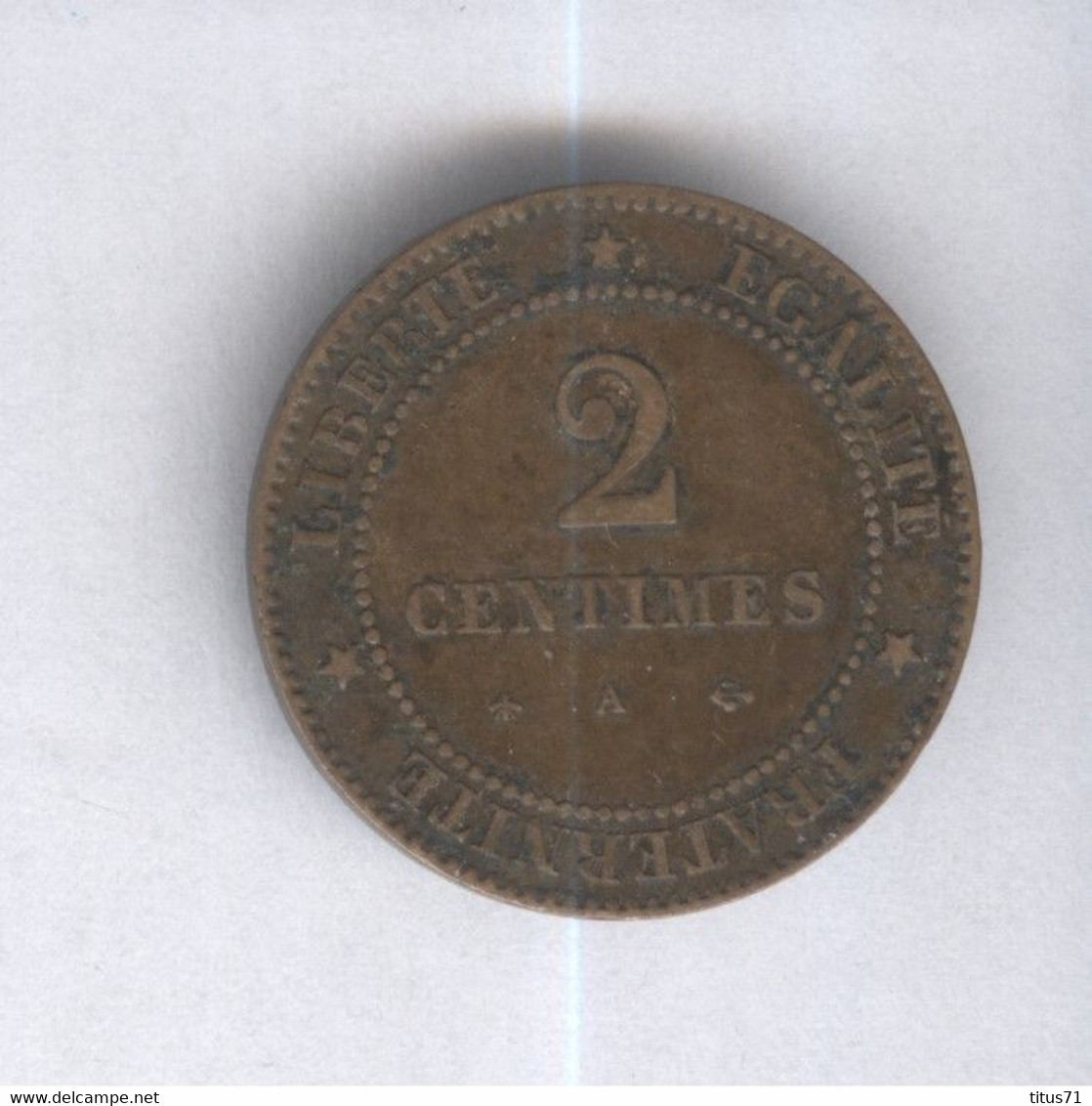 2 Centimes France 1877 A - Autres & Non Classés