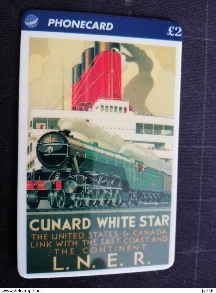 GREAT BRITAIN   2 POUND  CUNARD WHITE STAR       TRAINS/RAILWAY   PREPAID      **3267** - Collezioni