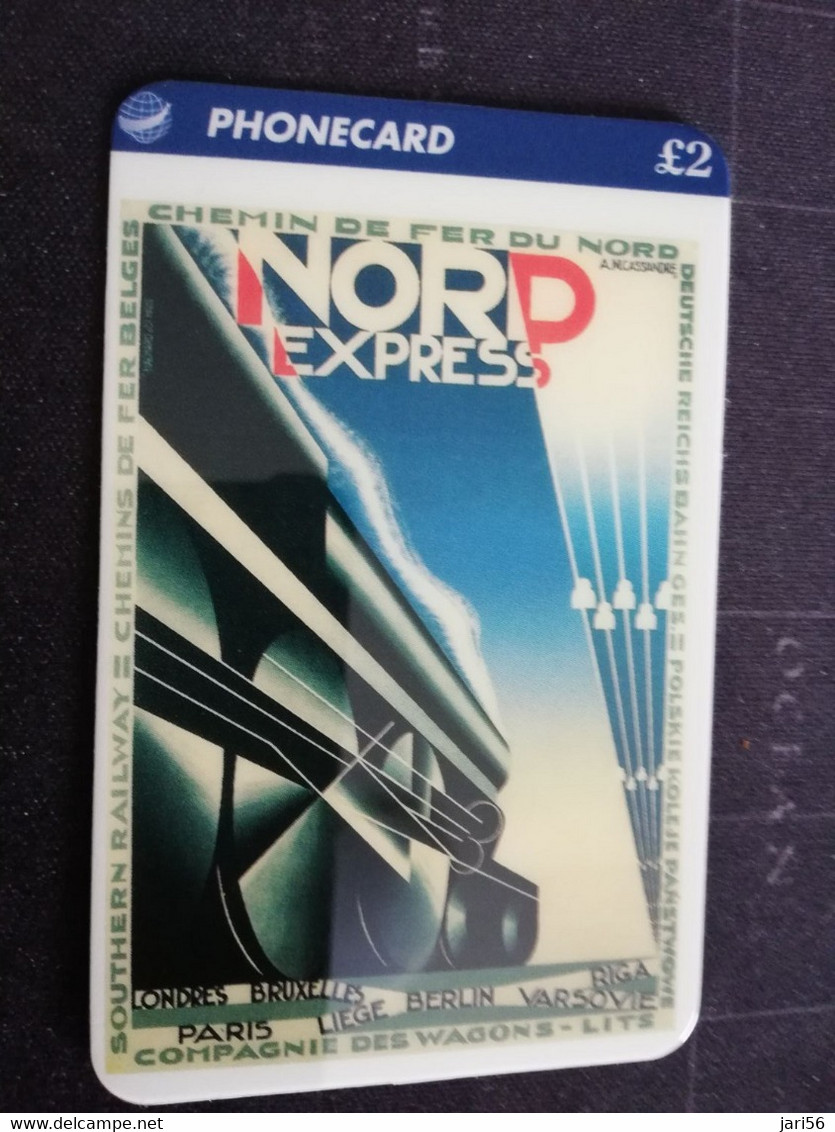 GREAT BRITAIN   2 POUND  NORD EXPRESS       TRAINS/RAILWAY   PREPAID      **3268** - Collections