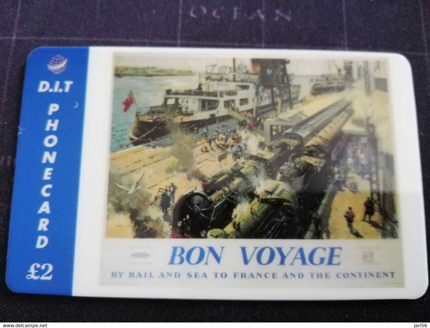 GREAT BRITAIN   2 POUND D.I.T.  BON VAYAGE        TRAINS/RAILWAY   PREPAID      **3273** - Collections