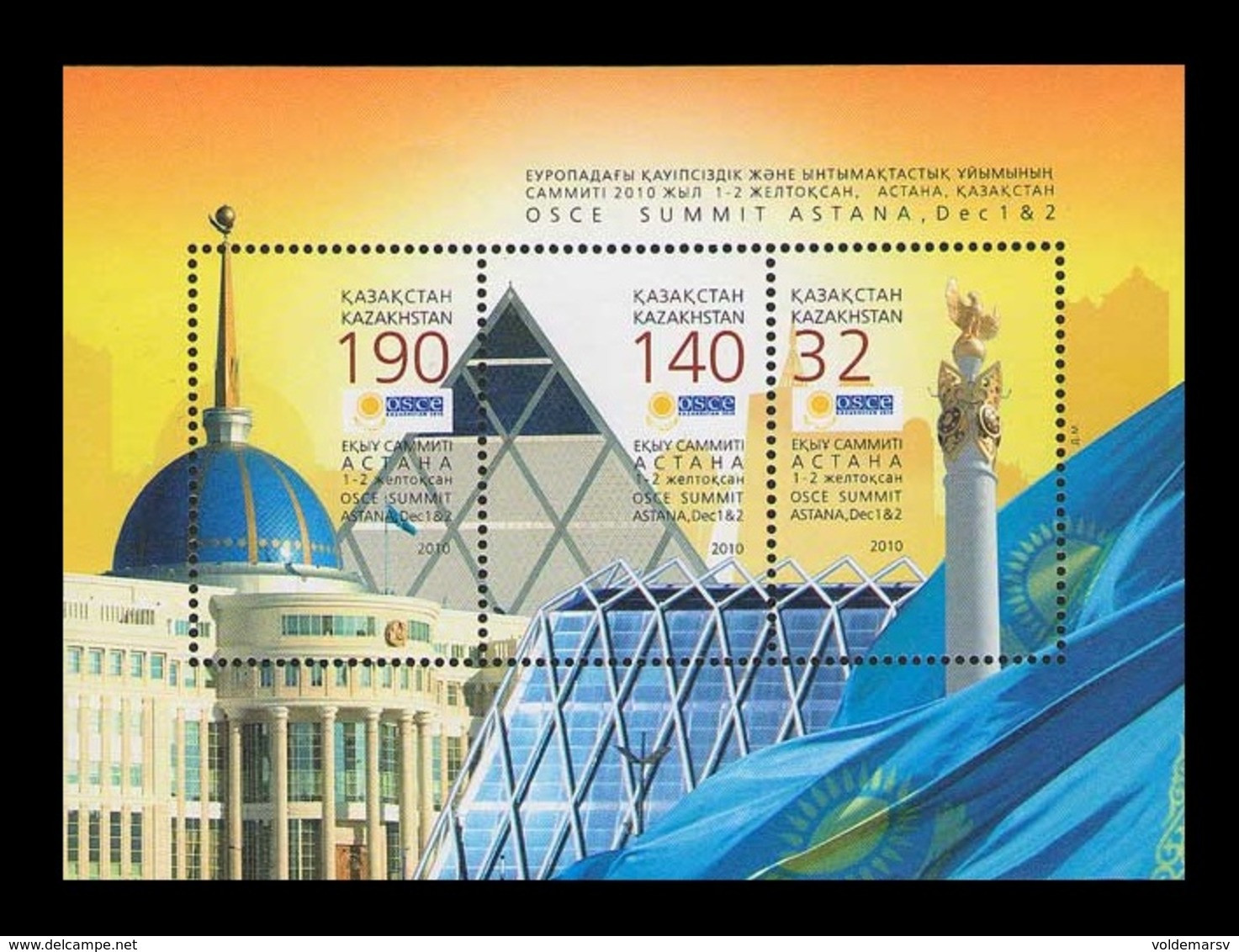 Kazakhstan 2010 Mih. 687/89 (Bl.42) OSCE Summit MNH ** - Kazajstán