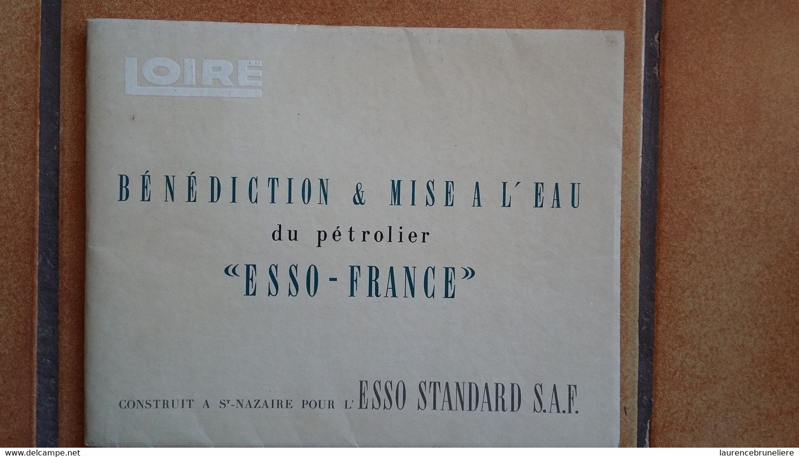 44  SAINT NAZAIRE BENEDICTION ET MISE A L EAU DU  PETROLIER "ESSO-FRANCE " CONSTRUIT A ST NAZAIRE POUR ESSO STANDARD SAF - Autres & Non Classés