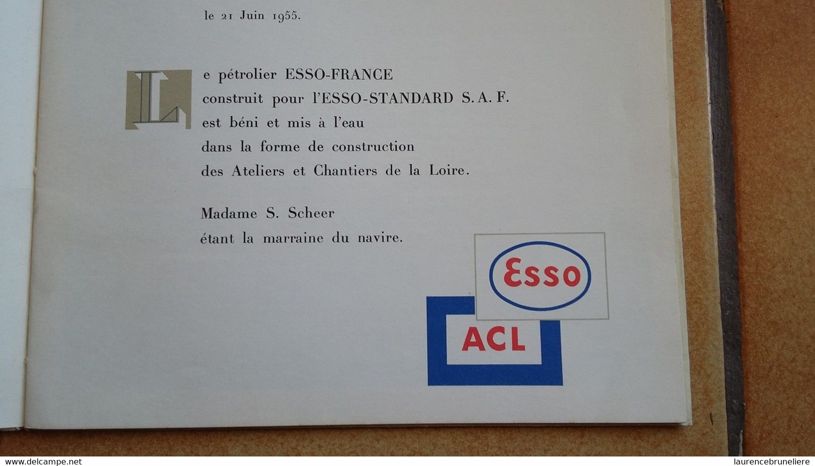 44  SAINT NAZAIRE BENEDICTION ET MISE A L EAU DU  PETROLIER "ESSO-FRANCE " CONSTRUIT A ST NAZAIRE POUR ESSO STANDARD SAF - Sonstige & Ohne Zuordnung