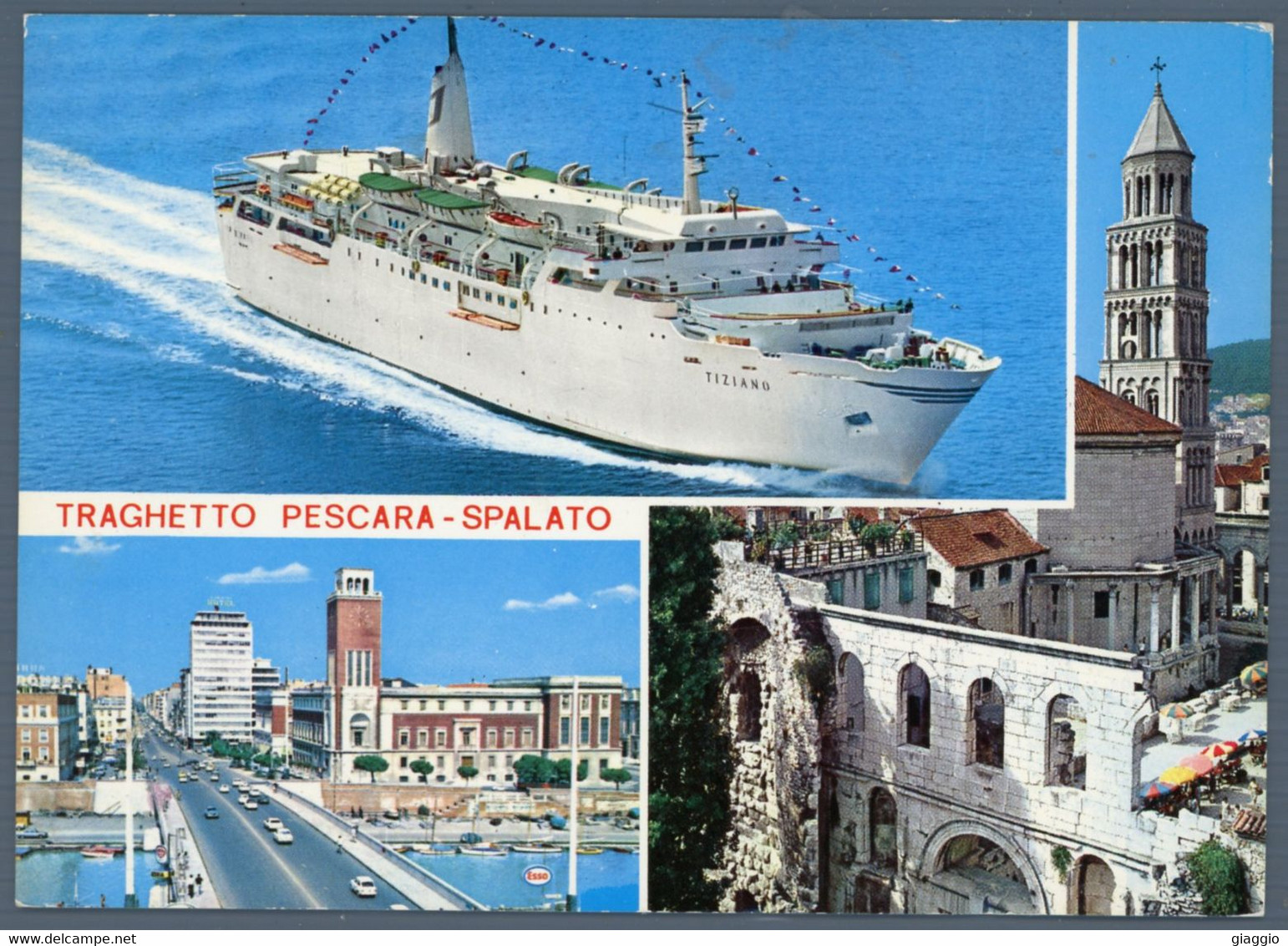 °°° Cartolina - Pescara Traghetto Pescara - Spalato Vedute Nuova °°° - Pescara