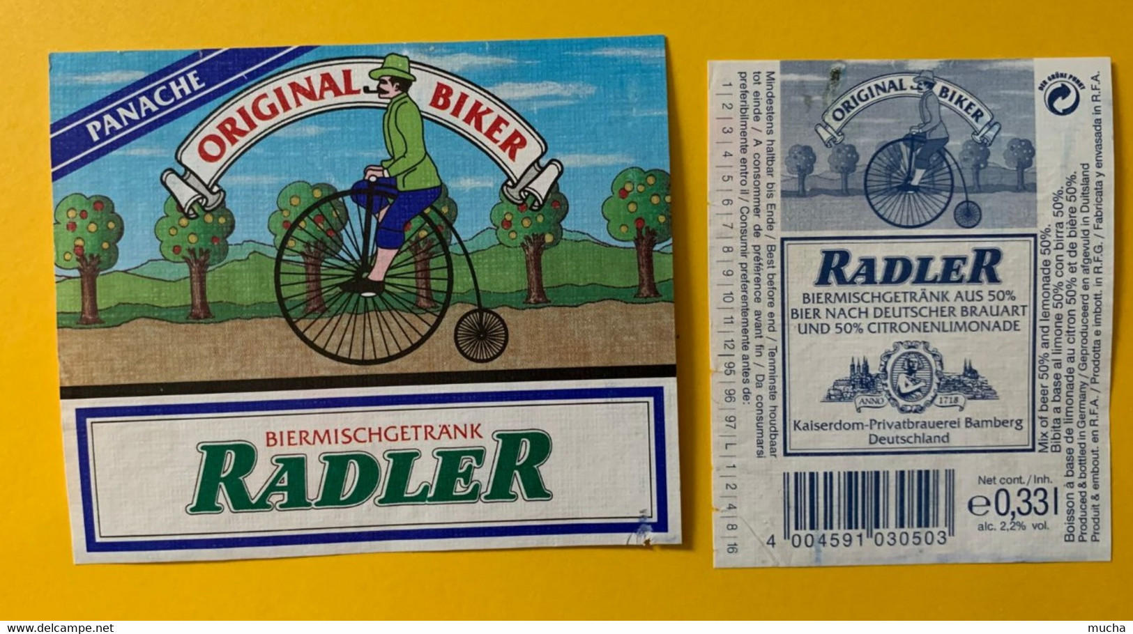 15930 - Radler Original Biker 1995 Bière Panachée Allemagne - Birra