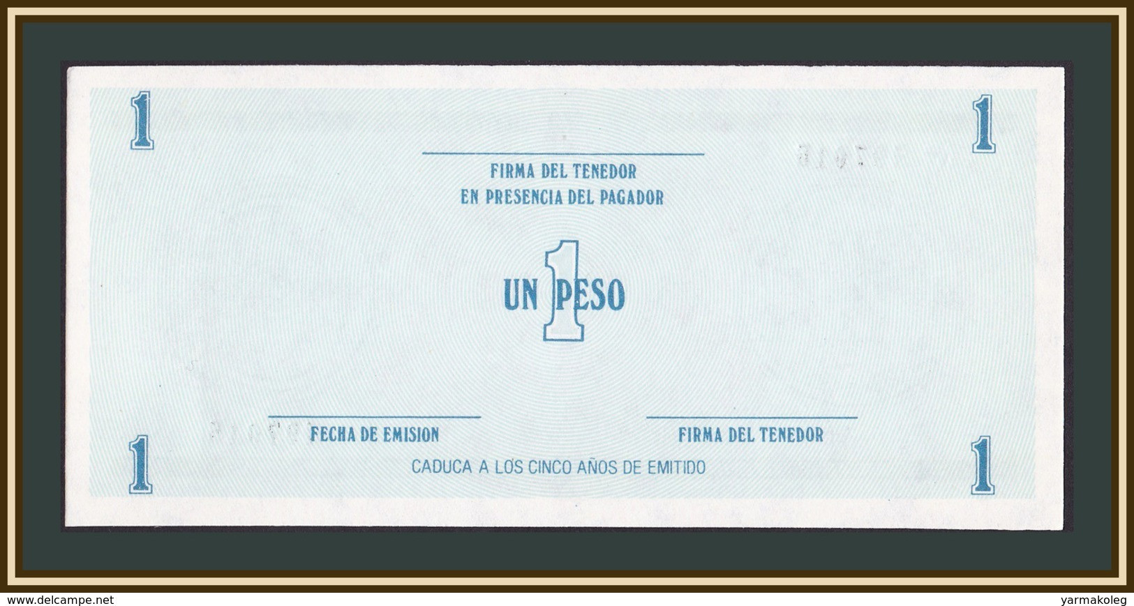 Cuba 1 Pesos 1985 FX 11 UNC - Cuba