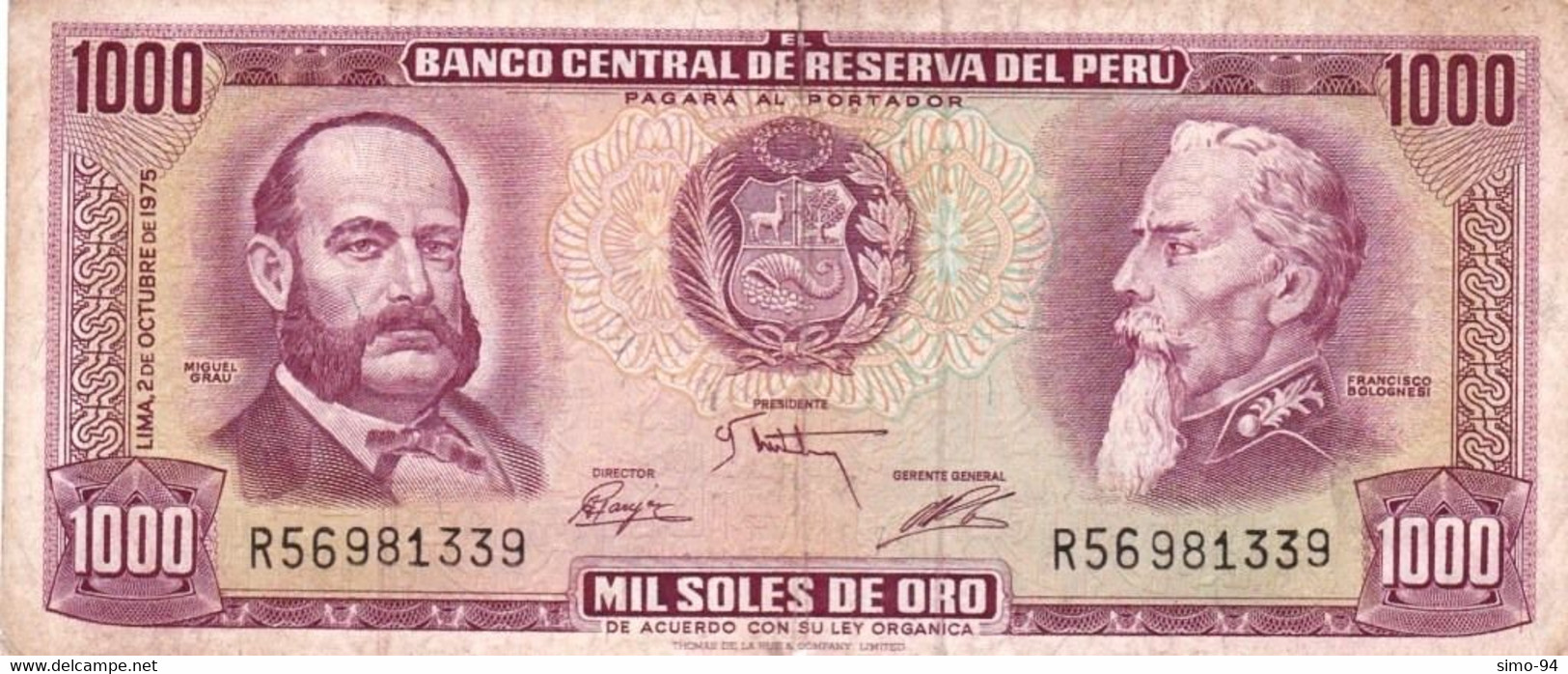 Peru P.111 1000 Soles 1975 Fine - Perú