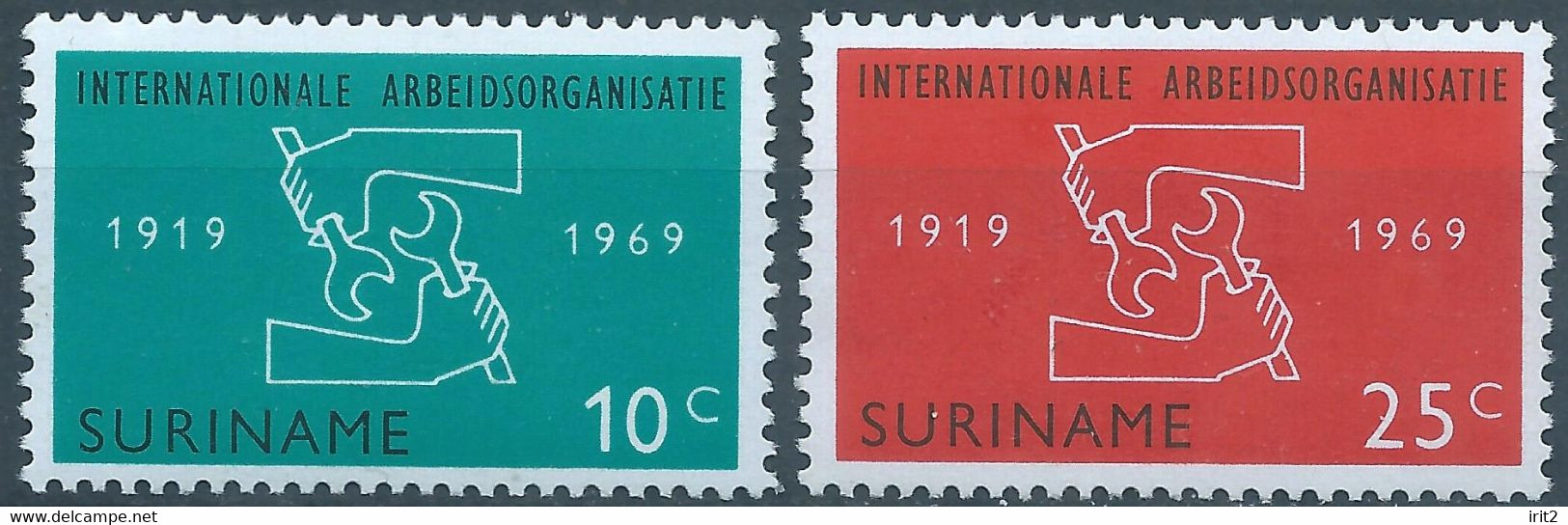 Suriname,1969 The 50th Anniversary Of International Labour Organization,MNH - Surinam